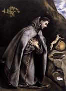 GRECO, El St Francis Meditating china oil painting reproduction